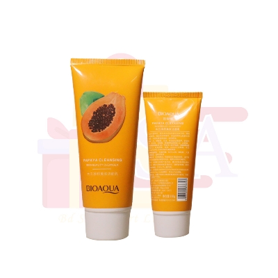Picture of BIOAQUA skin care product papaya moisturizing shrink pore face wash foam facial cleanser for women and gir