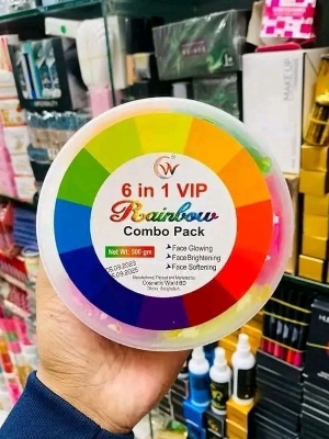 Picture of 6 in 1 Vip Rainbow Combo Face Pack - 500 gm