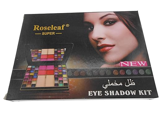 Picture of 54 Color 3 in 1 Makeup kit, Roseleaf Supper 48 Color Eyeshadow & 4 Color Blusher, 2 Compact Pressed Powder