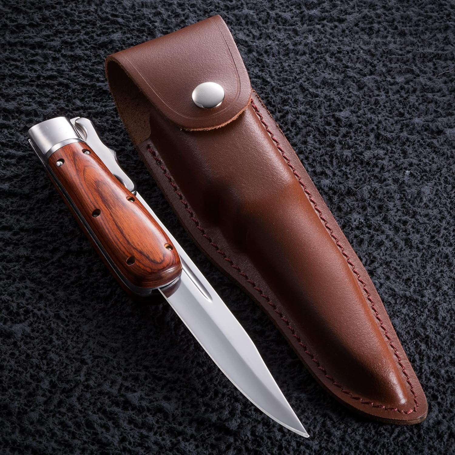 Picture of 7 inch Stylish Sinbad kitchen knife, Stainless Steel Wooden Handle Kitchen Knife