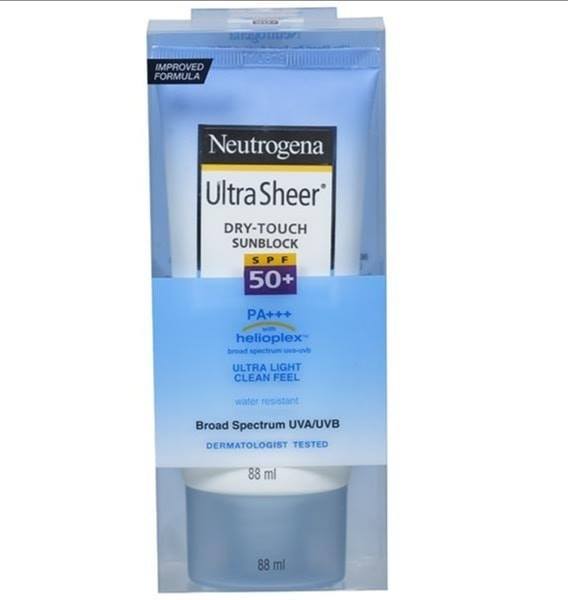 Picture of Neutrogena Ultra sheer Sunscreen, SPF 50+, Ultra light, for Oily and Dry skin, 118ml