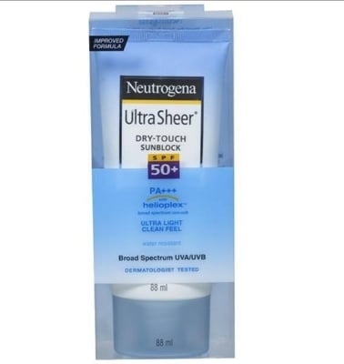 Picture of Neutrogena Ultra sheer Sunscreen, SPF 50+, Ultra light, for Oily and Dry skin, 118ml