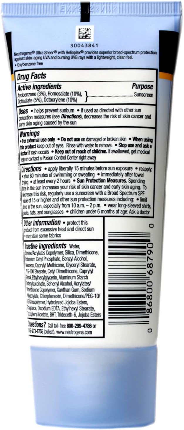 Picture of Neutrogena Ultra sheer Sunscreen, SPF 50+, Ultra light, for Oily and Dry skin, 118ml