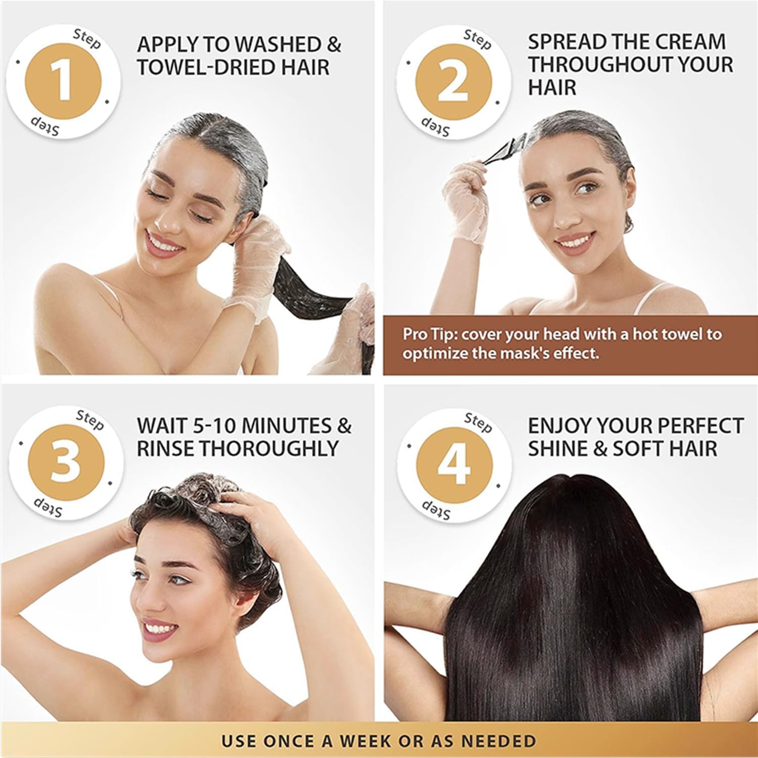 Picture of Karseell Collagen Hair Treatment Deep Repair Conditioning Argan Oil Collagen Hair Mask Essence for Dry Damaged Hair All Hair Types  500ml