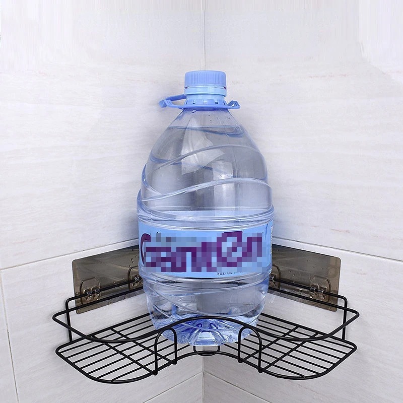 Picture of Bathroom Corner Storage Shelves Wall Mounted Rack Shampoo Holder Iron Shower Drain Basket Punch-Free Organizer Bath Accessories_ D Shop