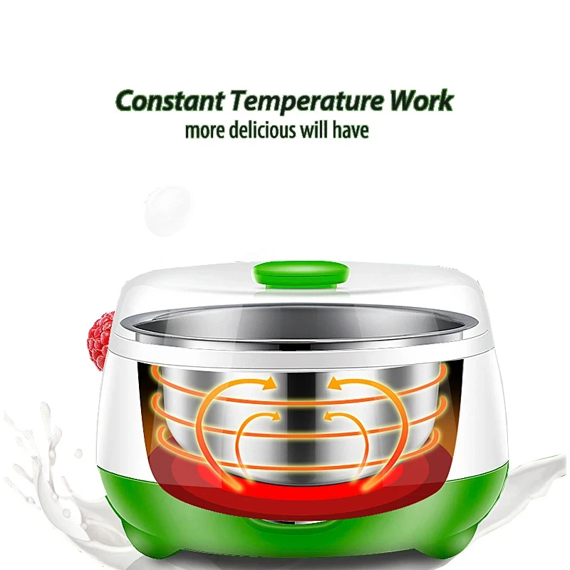 Picture of 2024 New Yogurt Maker Mini Automatic Yogurt Machine Household DIY Portable Yogurt Tools Kitchen Appliances Stainless Steel Tank-D Shop