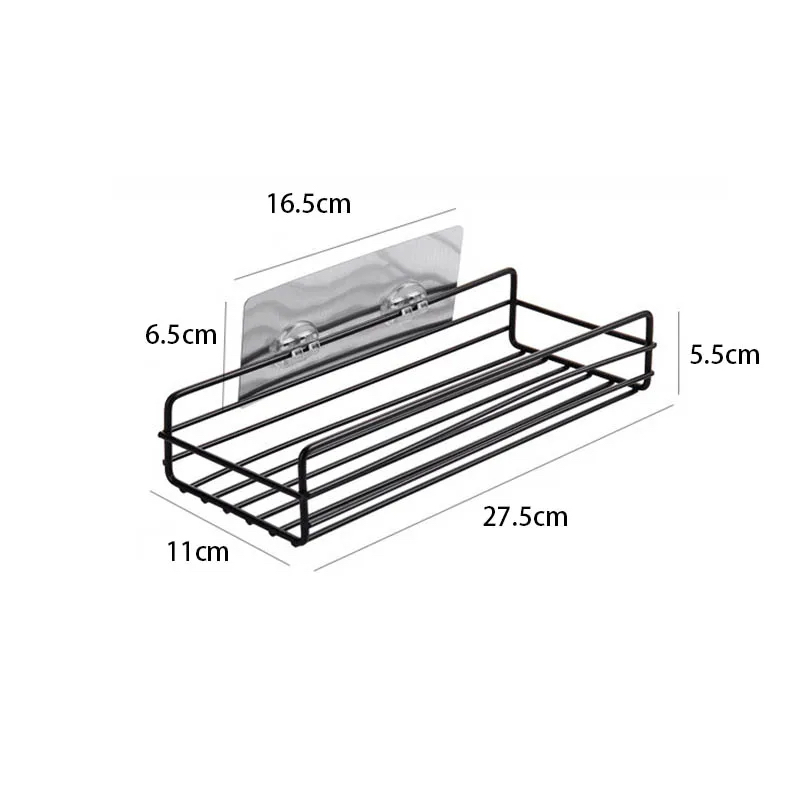 Picture of Punch-Free Bathroom Rack Wall-Mounted Storage For Bathroom Shampoo Cosmetic Seasoning Storage Rack Bathroom Kitchen Accessories_D Shop