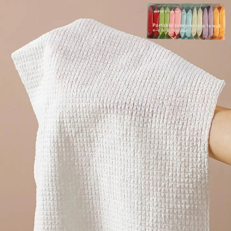 Picture of 4Pcs Disposable Compressed Towels Thicker Travel Wash Cloth Face Towel for Travel Camping Hiking-D shop