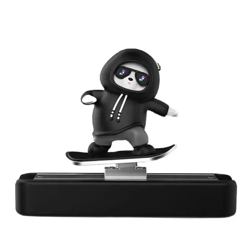 Picture of Car Parking Phone Number plate Sliding Skateboard Bear Cute Cartoon Scooter Center Console Ornaments Car Decoration Accessories-D shop