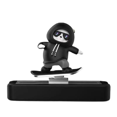 Picture of Car Parking Phone Number plate Sliding Skateboard Bear Cute Cartoon Scooter Center Console Ornaments Car Decoration Accessories-D shop