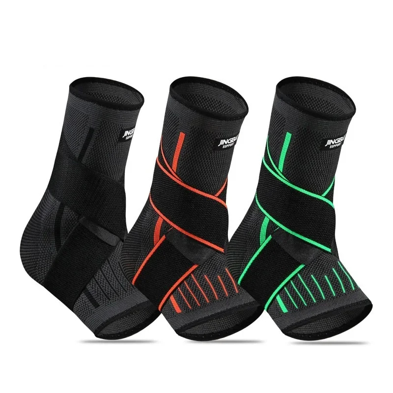 Picture of Adjustable Elastic Ankle Brace Compression Sleeve Foot Support Stabilizer for Plantar Fasciitis Achilles Tendonitis Sports Sock