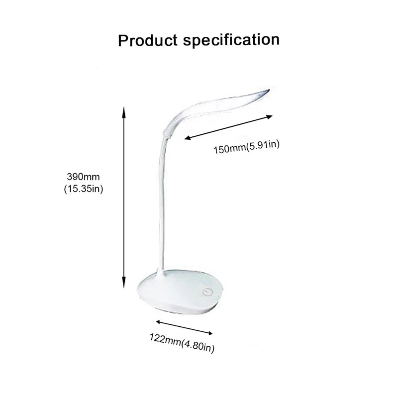 Picture of Dimming LED Reading Desk Lamp Portable Desk Lamp USB Charging Table Light Touch Learn Eye Protection Light Room Office Lighting_D Shop