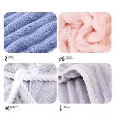 Picture of Dry Hair Cap for Women, Thickened and Super Absorbent Headscarf for Wiping Hair, Quick Drying Cap, Dry Hair Towel-D Shop