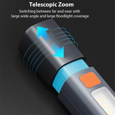 Picture of Super Bright COB Side Lights LED XPE Mini Portable Torch Zoomable Waterproof Outdoor Fishing Hunting Camping Flashlight_D Shop