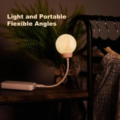 Picture of New Voice Control Smart Moon Lamp 3 Lighting Modes Can Be Timed USB Energy-Saving Lamp Rotatable Plug-In Bedside Lamp-D shop
