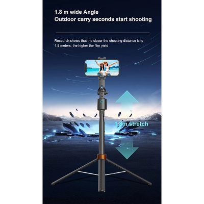 Picture of Q13 New Mobile Phone Face Recognition Tracking Gesture Back Tracking Gimbal Bluetooth Selfie Stick Fill Light_D Shop