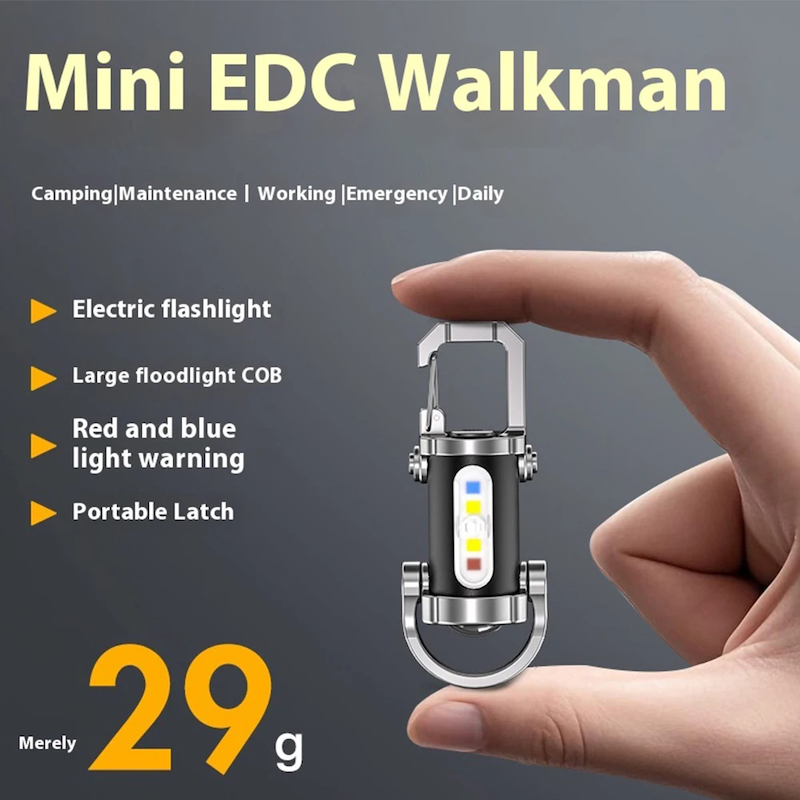 Picture of Mini Flashlight 7 Gear COB LED Keychain Flashlight Type-C USB Rechargeable Portable Keychain Torch Waterproof for Camping Hiking-D shop