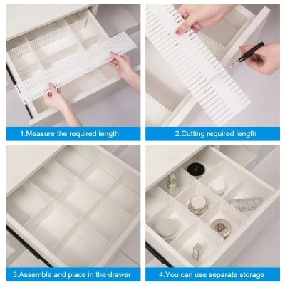 Picture of Drawer Organizer Divider Adjustable Household Storage cabinet Combination Partition Underwear Socks Sundries cajones escritorio_D Shop