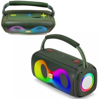 Picture of ET-312 Wireless Portable Deep Bass Speaker with FM Radio LED Colorful Light DJ Party Bluetooth Loud Speakers Hand-held Subwoofer_D Shop