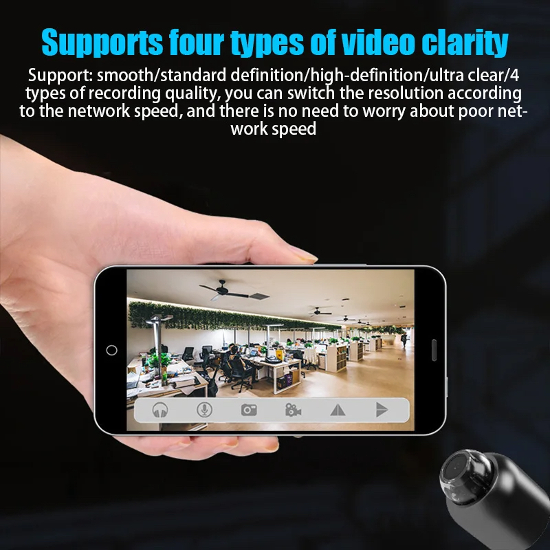 Picture of X5 Mini WiFi Camera Included Sound Detector App Control for Home Office Micro USB Baby Monitor Take Screenshots Record Videos_D Shop