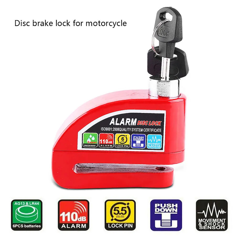 Picture of Superbsail Motorcycle Scooter Disc Brake Lock Alarm Anti-theft Wheel Disc Brake Lock Security Wheel Lock Scooter Accessories_D Shop