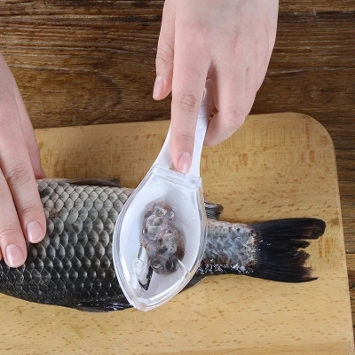 Picture of Fish Skin Brush Scraping Kitchen Fish Scale Cleaner Fast Remove Fish Knife Cleaning Peeler Scaler Scraper Kitchen Tool_D Shop