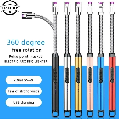 Picture of USB Rechargeable Arc Flameless Plasma Lighter - Windproof Kitchen Silent Lighter for BBQ, Gas Stove and Firestarter_D Shop