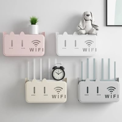 Picture of Wall Mounted Storage Box, Wireless WiFi TV Set-top Box, Router Shelf, No Drilling Design, Can Hold Various Small Items At Home_D Shop