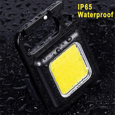 Picture of Mini Super Bright LED Working Light and lighter, USB Rechargeable Keychain Light COB Flashlight Waterproof Torch for Outdoor Camping Fishing_ D Shop