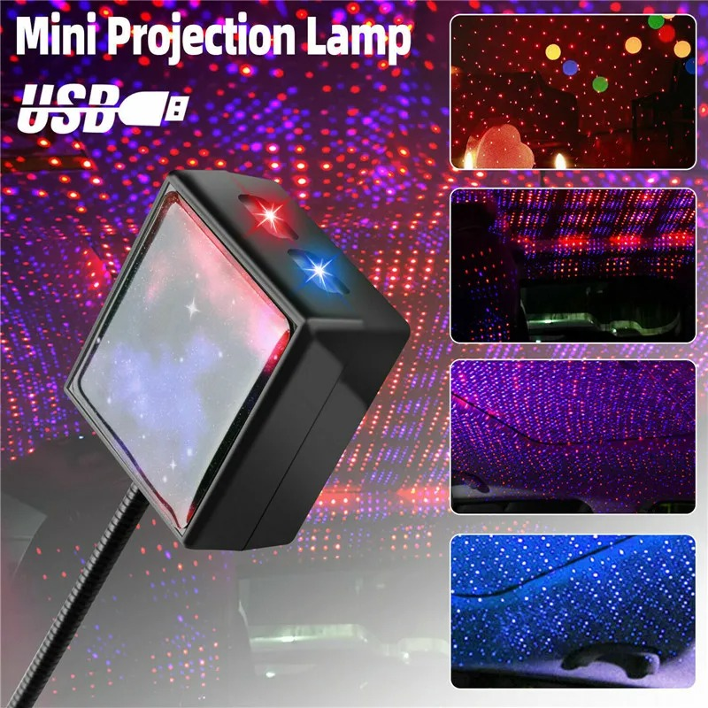 Picture of Mini Stage Light , Home Entertainment Decoration Halloween Lantern Snowflake Star USB Sound Control Atmosphere Light|_D Shop