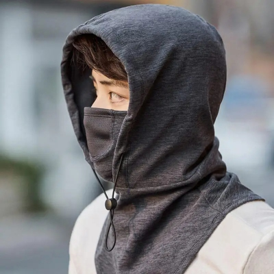 Picture of D Shop Windproof Cycling Face Cover With Hat For Winter Bike Hooded Mask With Neck Warmer