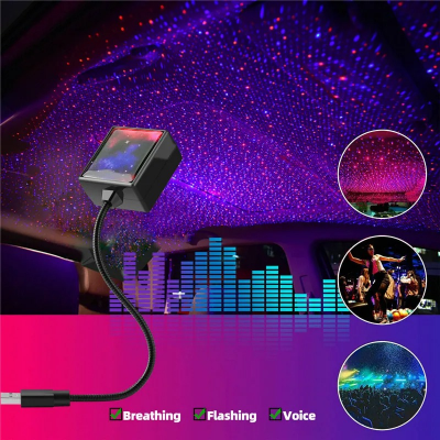 Picture of Mini Stage Light , Home Entertainment Decoration Halloween Lantern Snowflake Star USB Sound Control Atmosphere Light|_D Shop