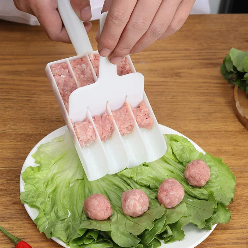 Picture of Creative Kitchen Meatball Maker Meat Ball Scoop with Cutting Spade Piyaju Maker, None-Stick Meatball Maker Cooking Piyajo Maker Accessories – D Shop