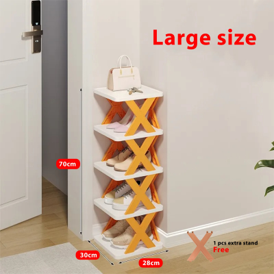 Picture of 5-storey shoe rack shoe cabinet entrance bathroom dormitory simple shelf storage artifact Large Size (30x28x17.5cm)Shoe Rack, Vertical Shoe Tower, Narrow Corner Shoe Rack, Shoe Shelf.