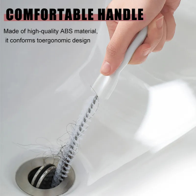 Picture of 45cm Pipe Dredging Brush Bathroom Hair Sewer Sink Cleaning Brush Drain Cleaner Flexible Cleaner Clog Plug Hole Remover Tool