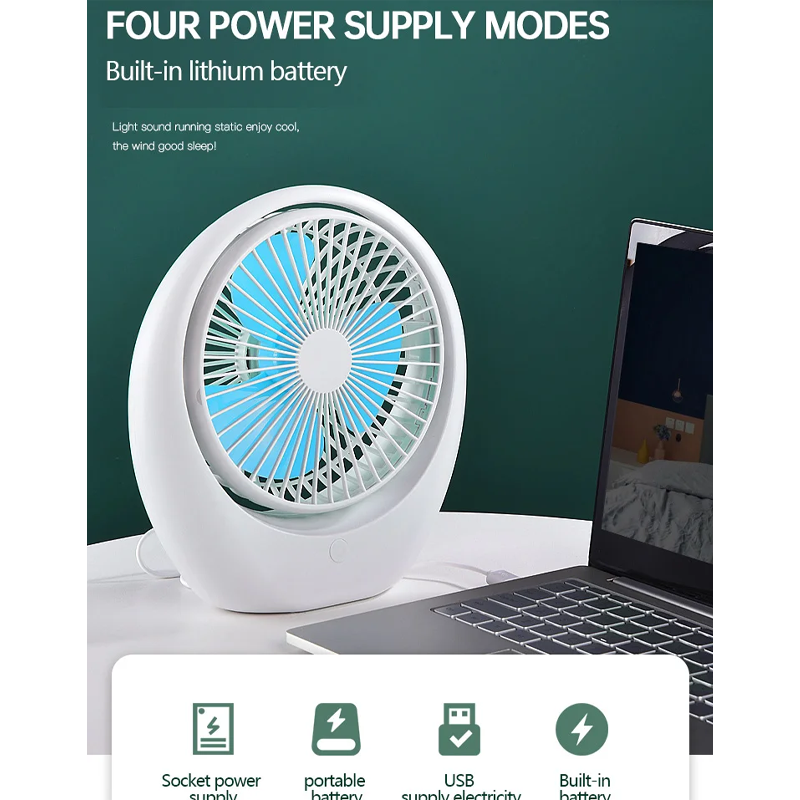 Picture of 6 in 1 Mini Fan Usb Rechargeable Home Camping Adjustable Portable Fans-D Shop