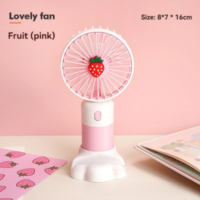 Picture of New USB Cartoon Fruit Mini Handheld Small Fan for Kids Portable Silent Student Desktop Holding Fan-D Shop