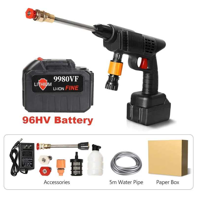 Picture of D Shop Automobile Water 48V Gun Cordless High Pressure Cleaner Washer Spray Water Gun Car Wash Pressure Water Cleaning Machine-With Plastic Box