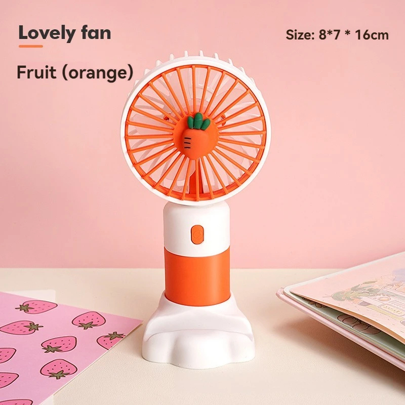 Picture of New USB Cartoon Fruit Mini Handheld Small Fan for Kids Portable Silent Student Desktop Holding Fan-D Shop