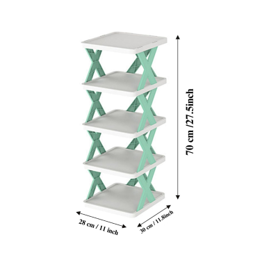 Picture of 5Layers-New multi-functional household foldable shoe cabinet, home balcony toy foldable storage unit