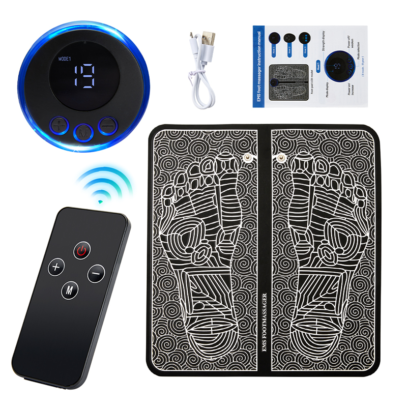 Picture of Electric EMS Foot Massager Pad Foldable Massage Mat Muscle Stimulation Relief Pain Relax Feet