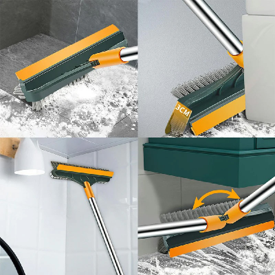 Picture of Household Cleaning Brush Adjustable Long Handle Floor Brush Kitchen Magic Broom for Washing Windows Tile Corner Gap Toilet Tools