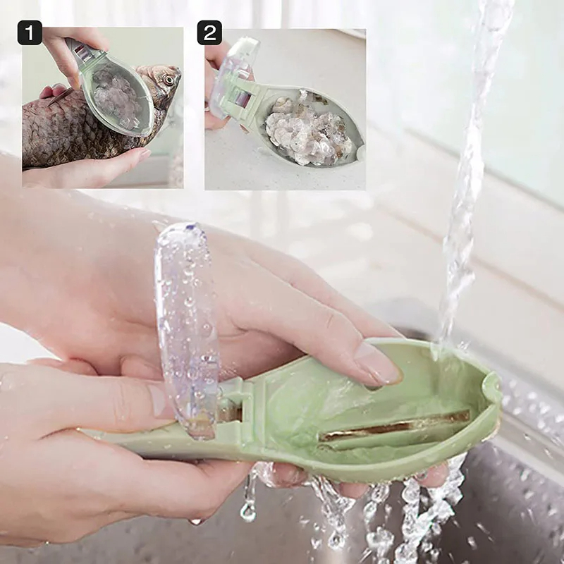 Picture of 1pcs-Fish Skin Brush Scraping Fish Scale Brush Fish Scale Remover Scraper Cleaner Peeling Skin Scraper Fish Scaler Kitchen Supplies