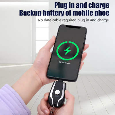 Picture of 1500mAh Portable Keychain Power Bank Fast Charging for Type C Phone Charger External Battery Pack for Emergency Power