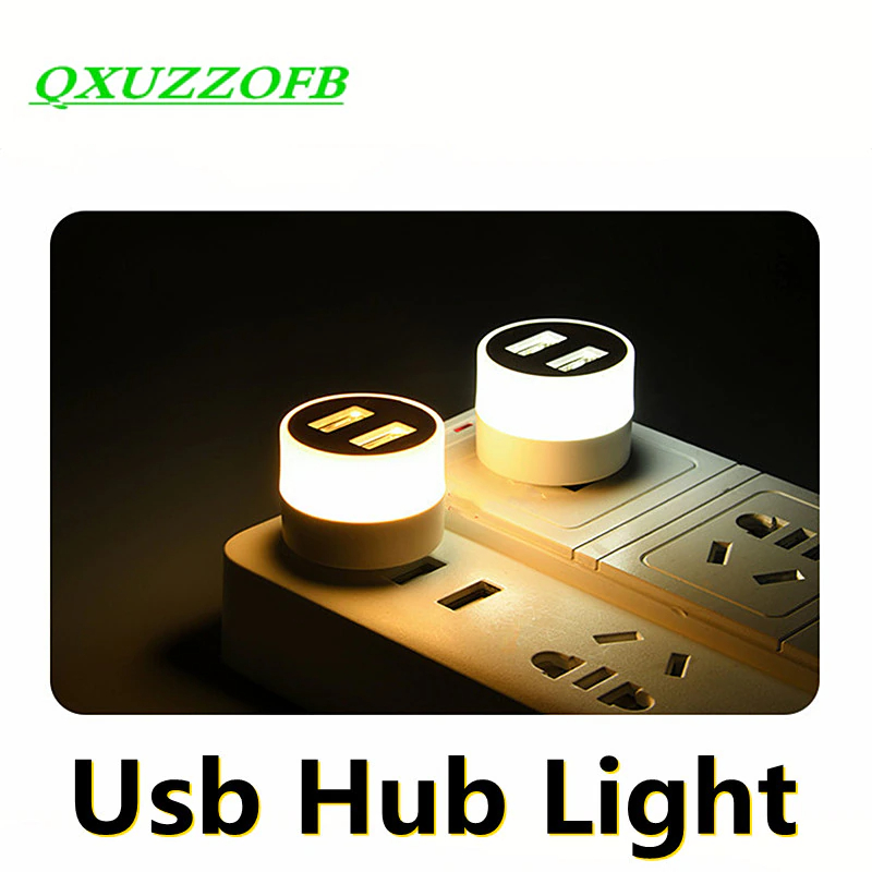 Picture of USB Mini Light Plug And Play Usb Gadgets Hub 2Ports Gift ,Small Book Lamps LED Eye Protection Reading Desk Lighting For Computer