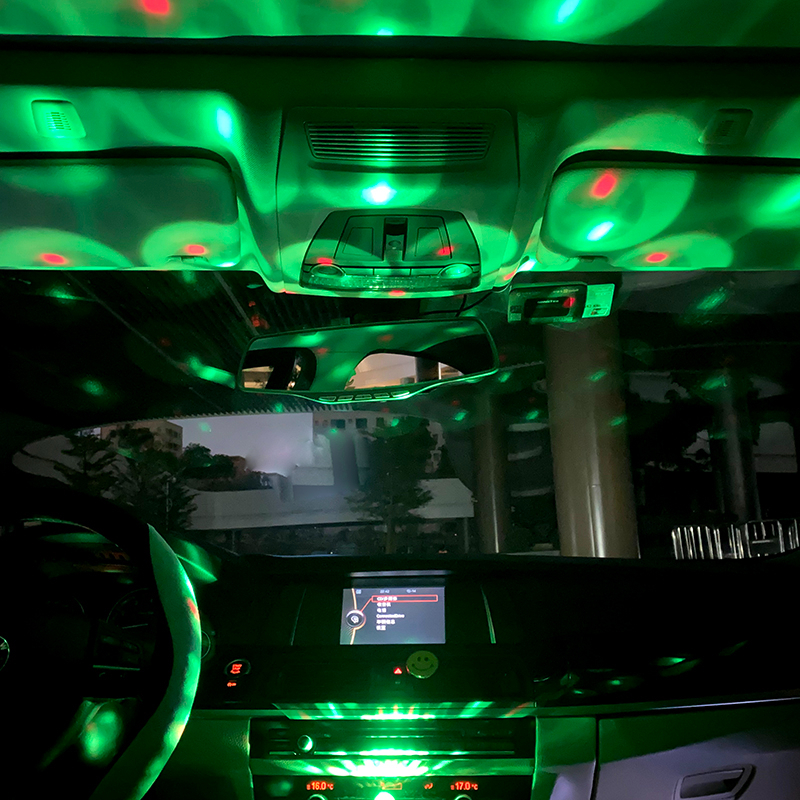 Picture of 9 Modles Car Roof Star Light Interior Led Atmosphere Ambient Projector Usb Decoration Night Light Multicolor Music Control - Table Lamp