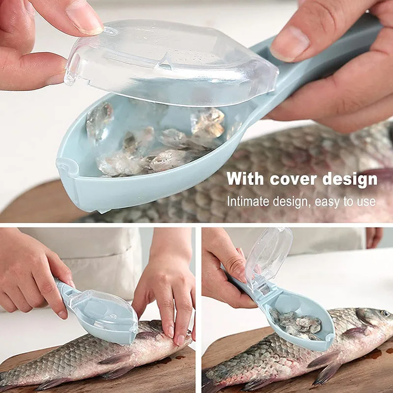 Picture of 1pcs-Fish Skin Brush Scraping Fish Scale Brush Fish Scale Remover Scraper Cleaner Peeling Skin Scraper Fish Scaler Kitchen Supplies