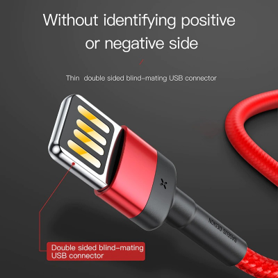 Picture of Baseus Durable Fast Charging USB to Lightning Cable – Nylon Braided Data Cable for iPhone/iPad (1Meter)