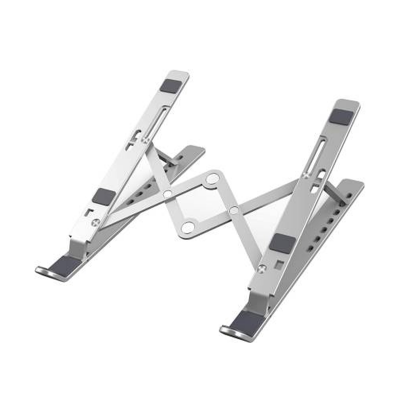 Picture of Aluminum Alloy Foldable Laptop Stand Adjustable Portable Folding Notebook Stand Foldable Laptop Stand - Laptop Table - Laptop Table