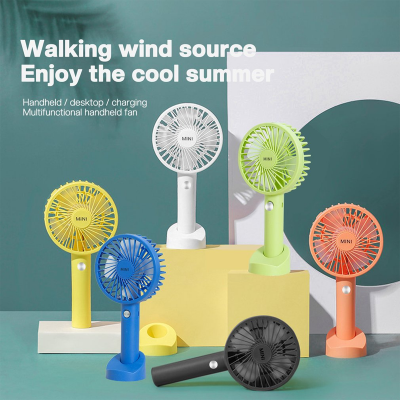 Picture of Portable USB Mini Fan Handheld Wind Power With Mobile Phone Holder Office dormitory USB Mini Handheld Fan